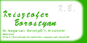 krisztofer borostyan business card